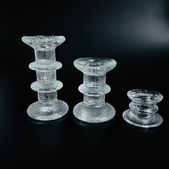 Vintage 3 Iiittala Festivo Candle Holders MCM Mid Century Modern Replacements - Picture 2 of 7